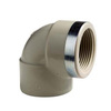 Elbow 90° in PP-H Serie: 100 PN10 Plastic welded sleeve/Internal thread (BSPP)